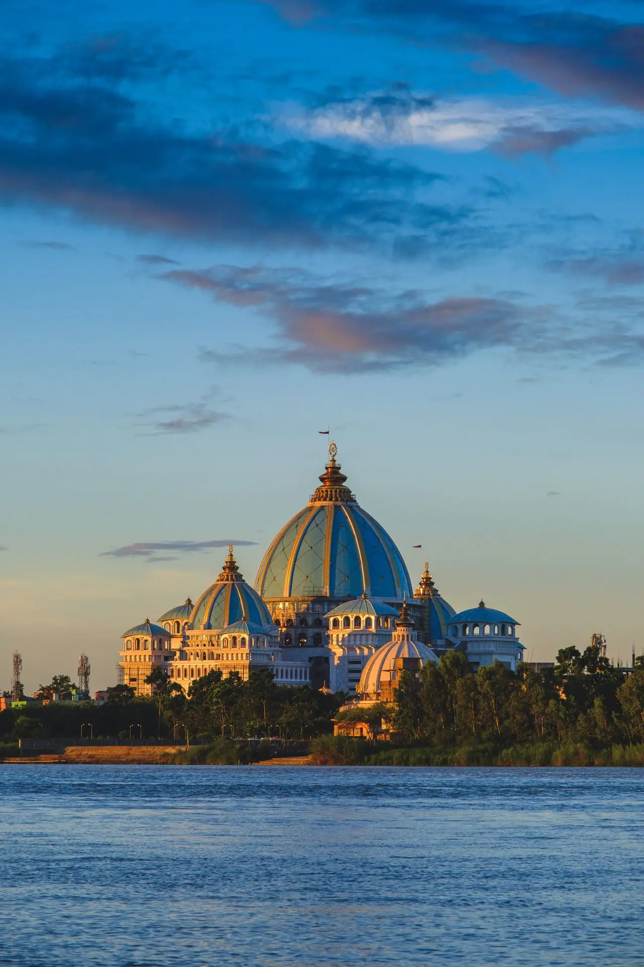 ISKON Temple View from the mighty river Ganga.