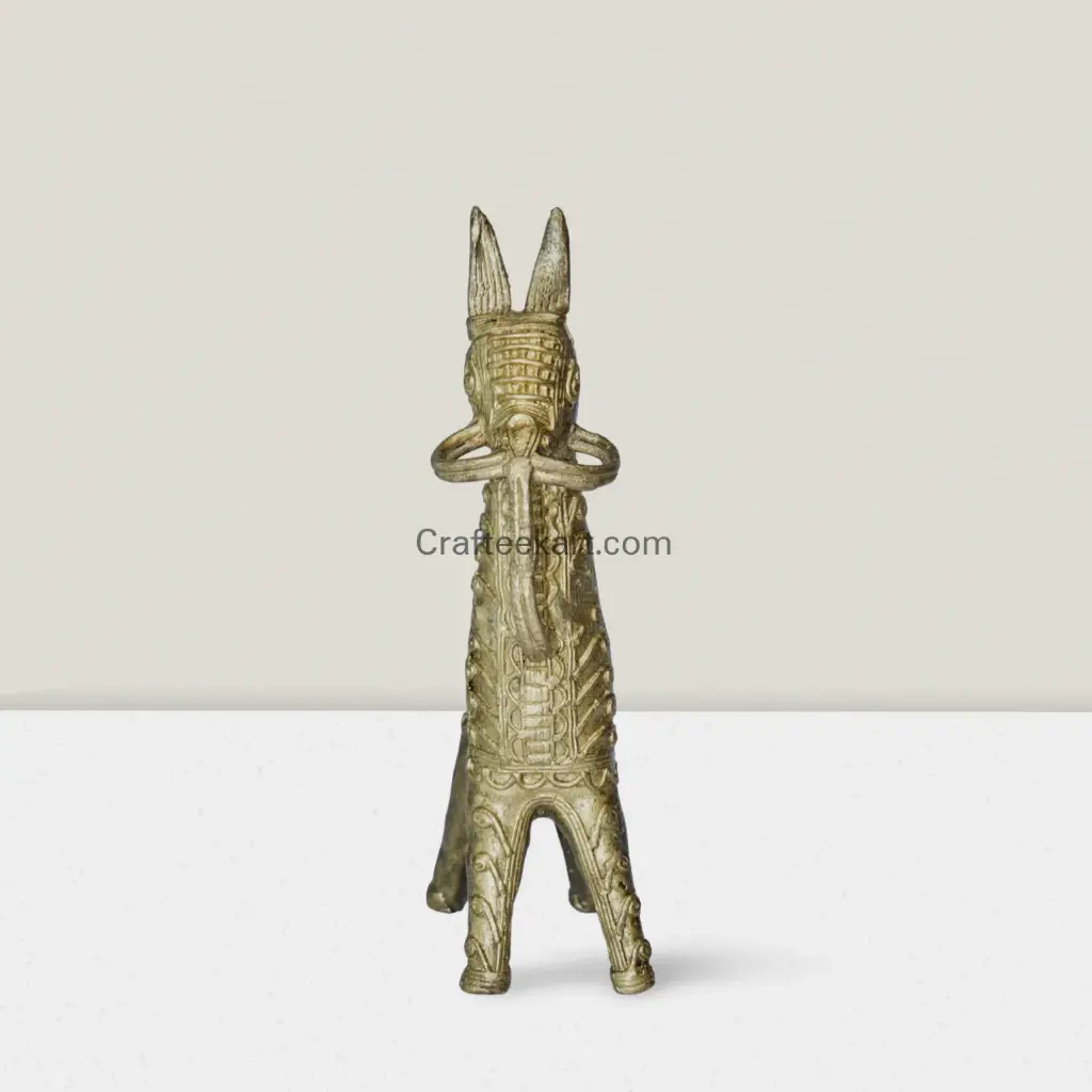 Dokra bronze horse table top front_result.webp