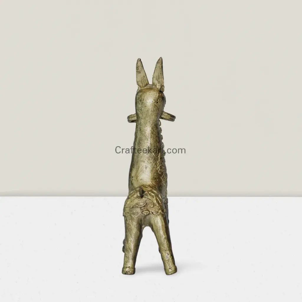 Dokra bronze horse table top back_result.webp