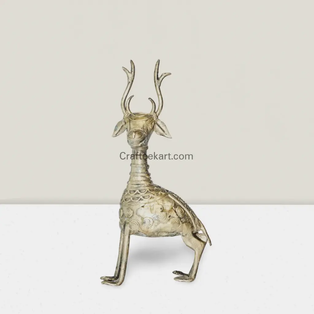 Dokra bronze deer table top side L_result.webp