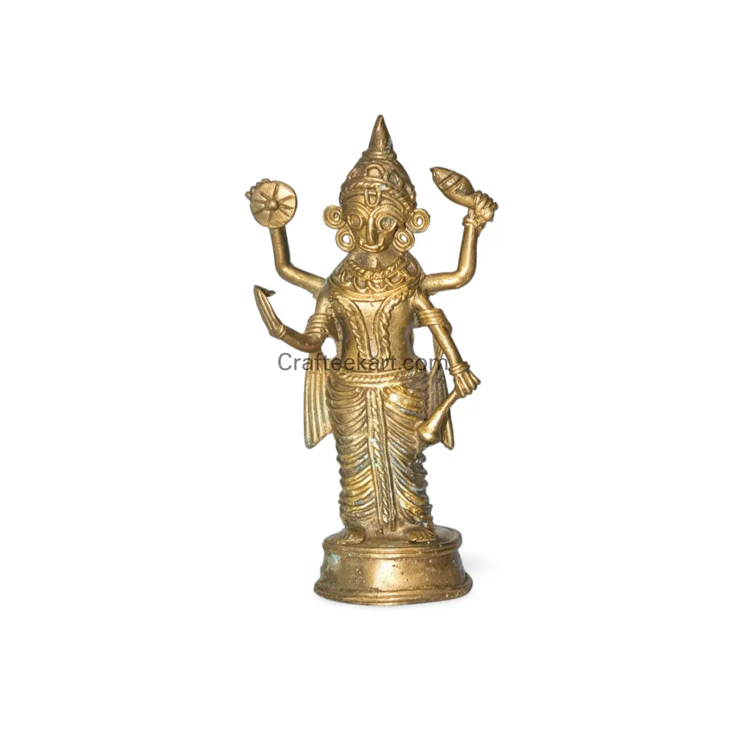 Dokra Metal Sculpture of Lord Vishnu wb front_result.webp