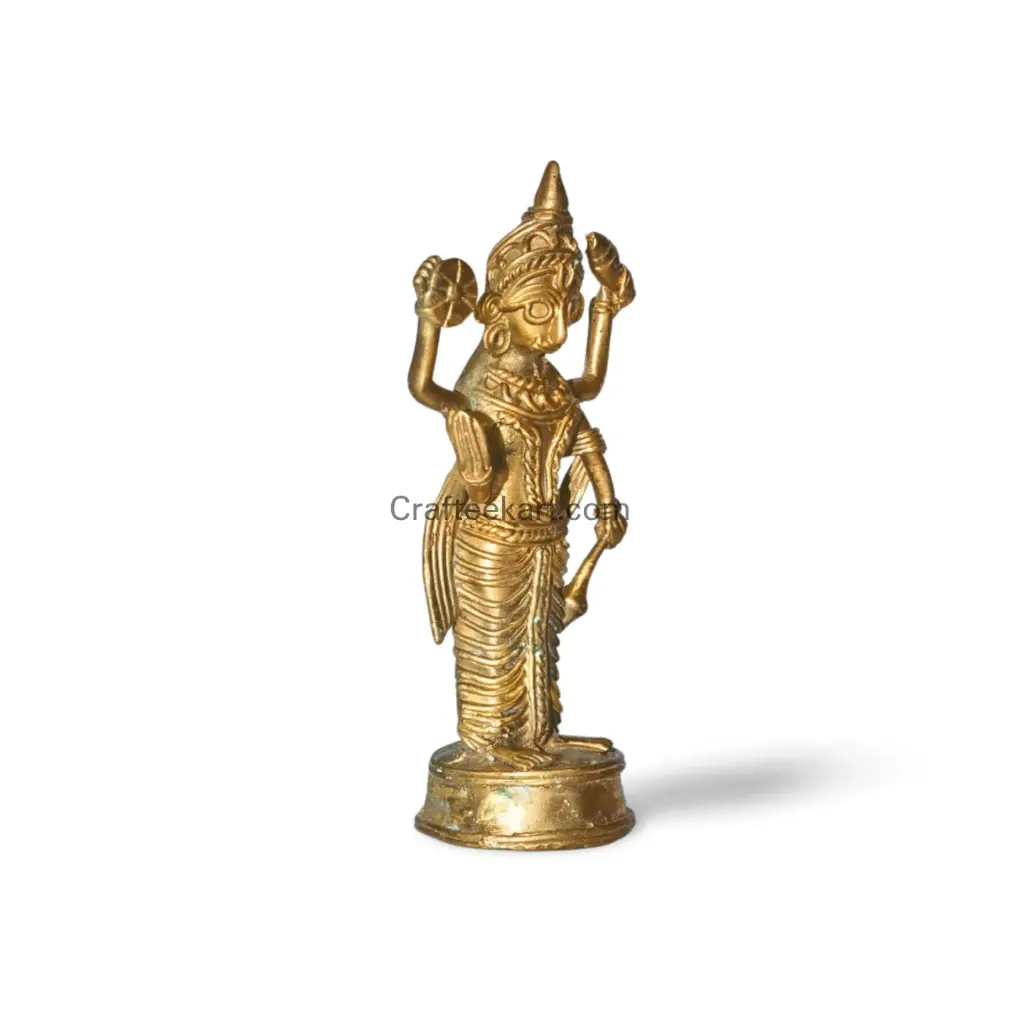 Dokra Metal Sculpture of Lord Vishnu wb side R_result.webp