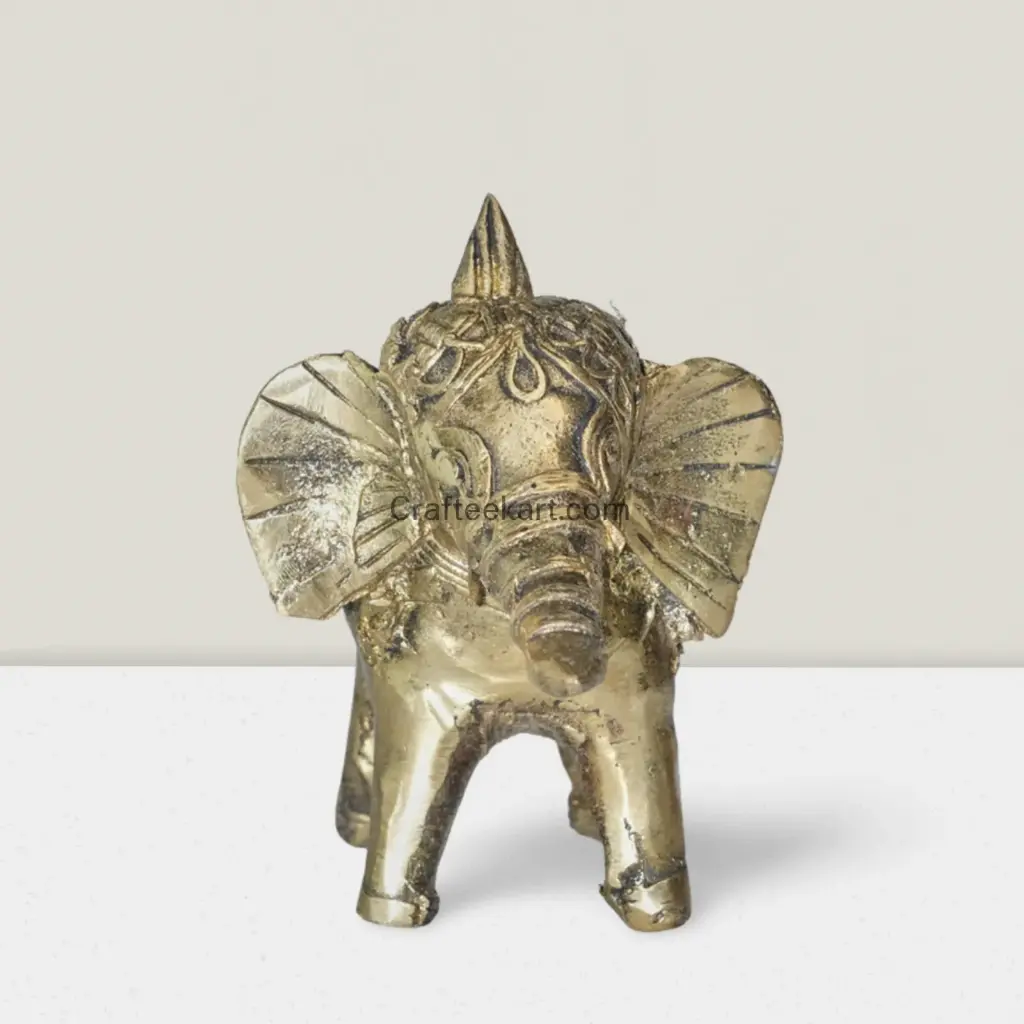 Dokra elephent  table top front_result.webp