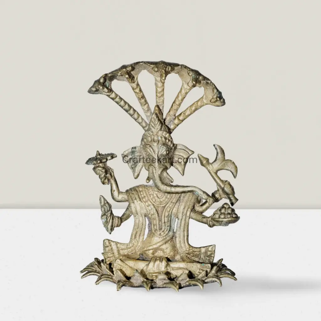 Dokra bronze pancchamukhi ganesh tt front_result.webp