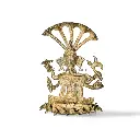 Dokra bronze pancchamukhi ganesh wb front_result.webp