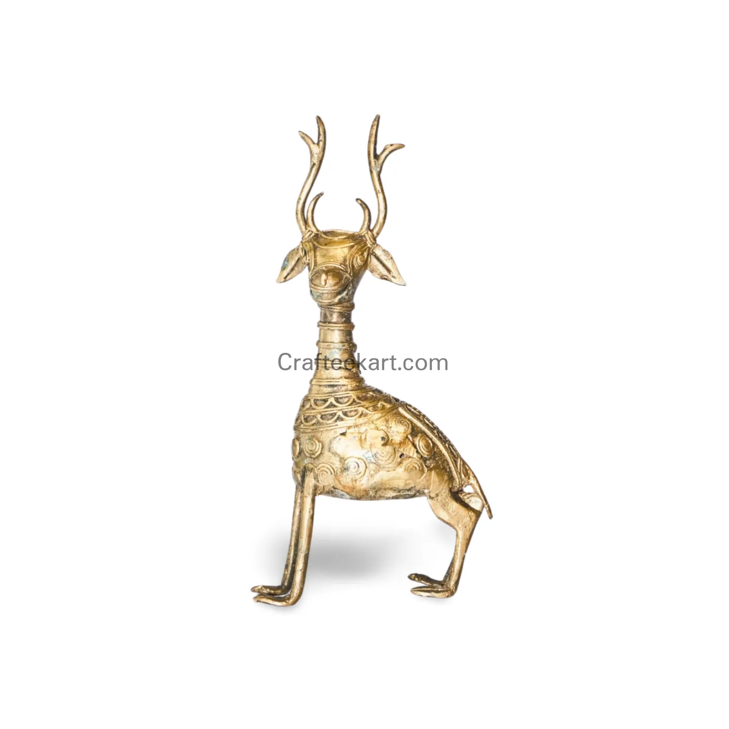 [DOC-BR-DER-S2-012] Bronze Dokra Deer Sculpture